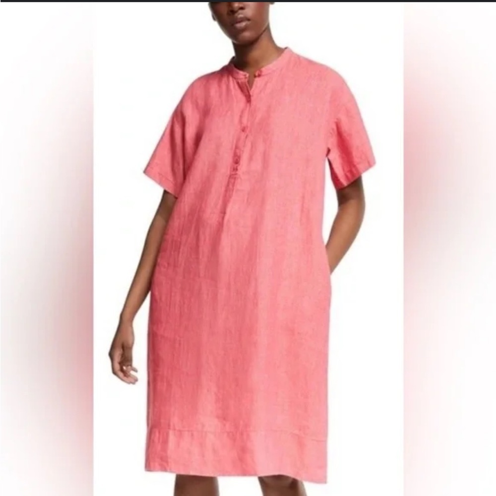 Eileen fisher linen tunic dress with pockets! Size xs